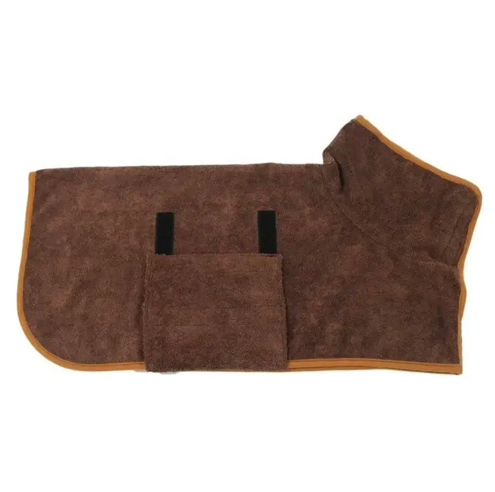 Microfiber Absorbent Soft Bath Robe Adjustable Coat for Small, Medium and Large Dog