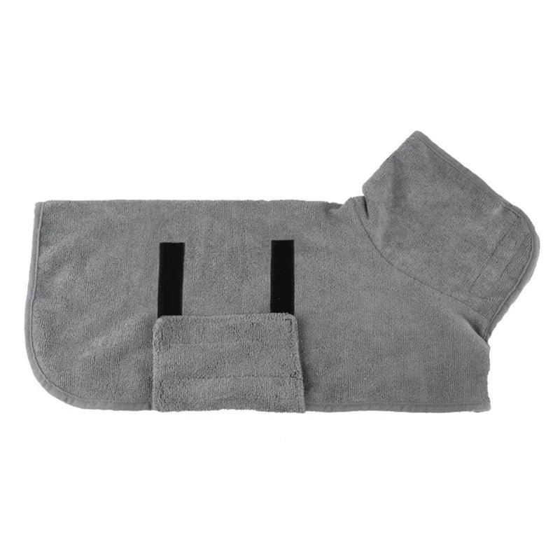 Microfiber Absorbent Soft Bath Robe Adjustable Coat for Small, Medium and Large Dog