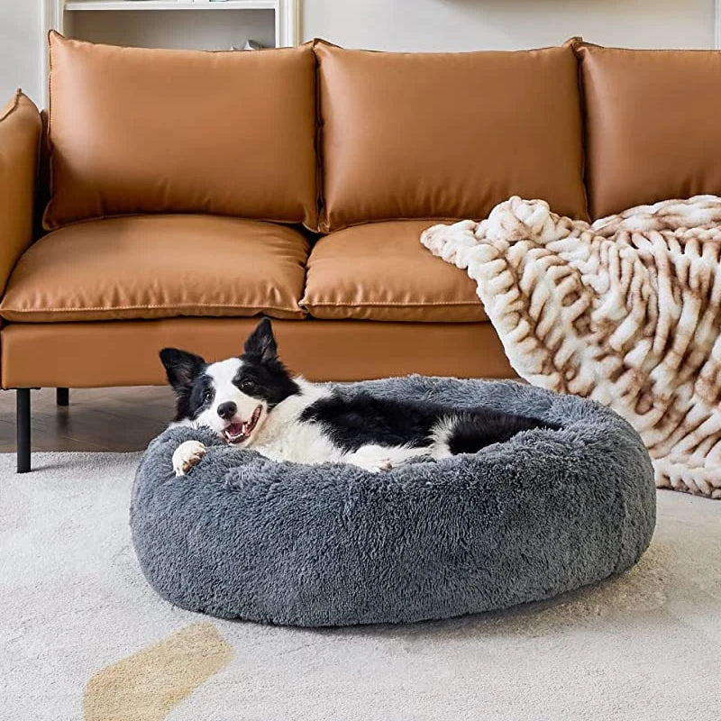Round Removable Pet Bed Plush