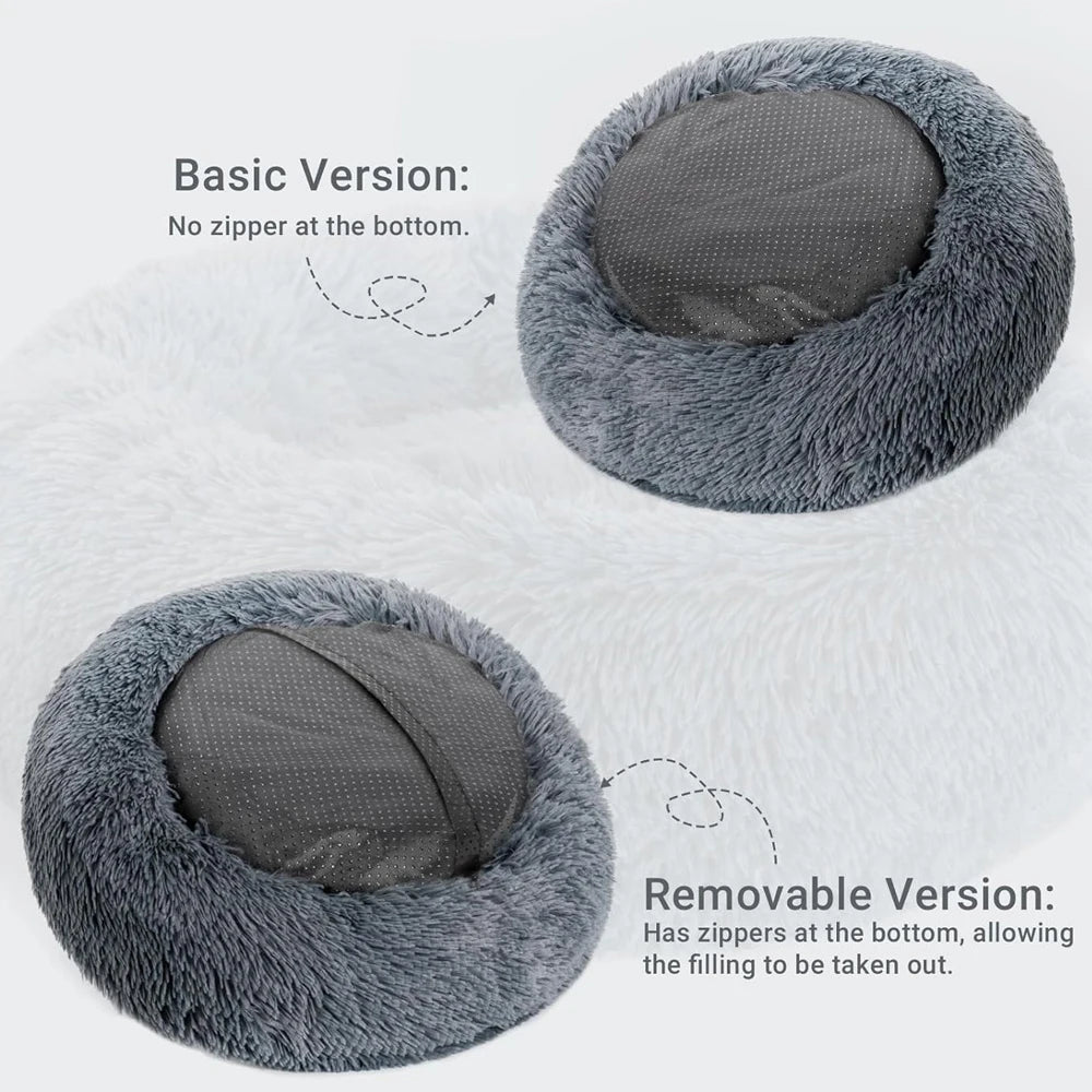 Round Removable Pet Bed Plush